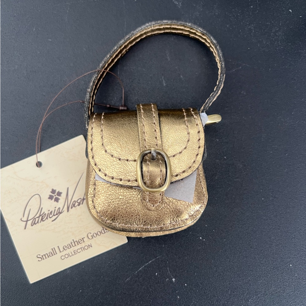 Patricia Nash Barcelona Gold Mini Leather charm